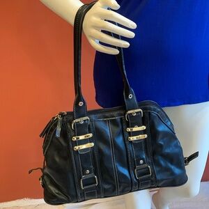 MONDANI New York Black Shoulder Bag Simulated Leather